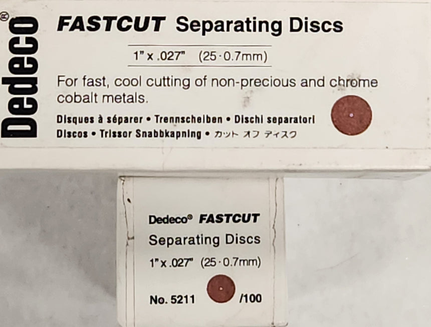 Fastcut Cutting-Off Wheel 1” x .027” Box of 100 (Dedeco)