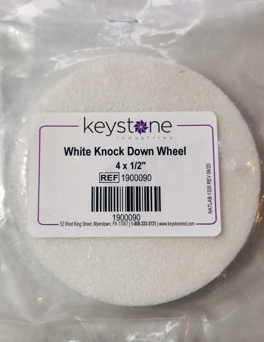 White Acrylic Knock-down Wheel 4x1/2"